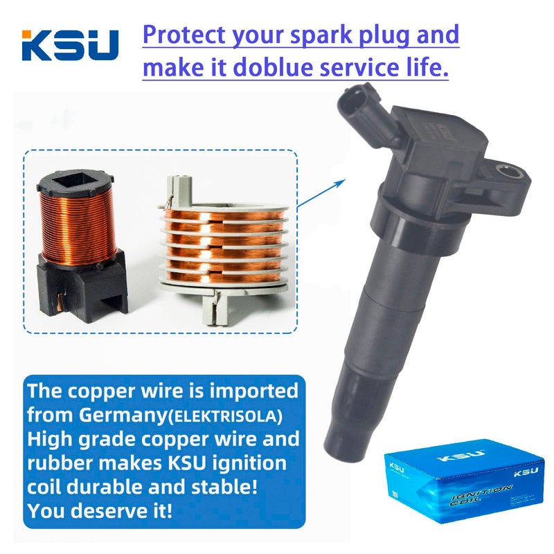 KSU Coil pack compatible with Hyundai Santa fe 2.4L L4 2010 2011 2012 2013 2014 2015 2016 2017 - Image 2